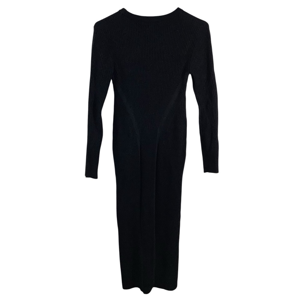 French Connection Black Long Sleeve Knit Dress - Picture 5 of 7